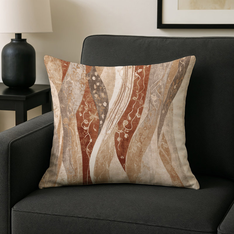 Blush Pathway Indoor And Outdoor Throw Pillow, Square 20"