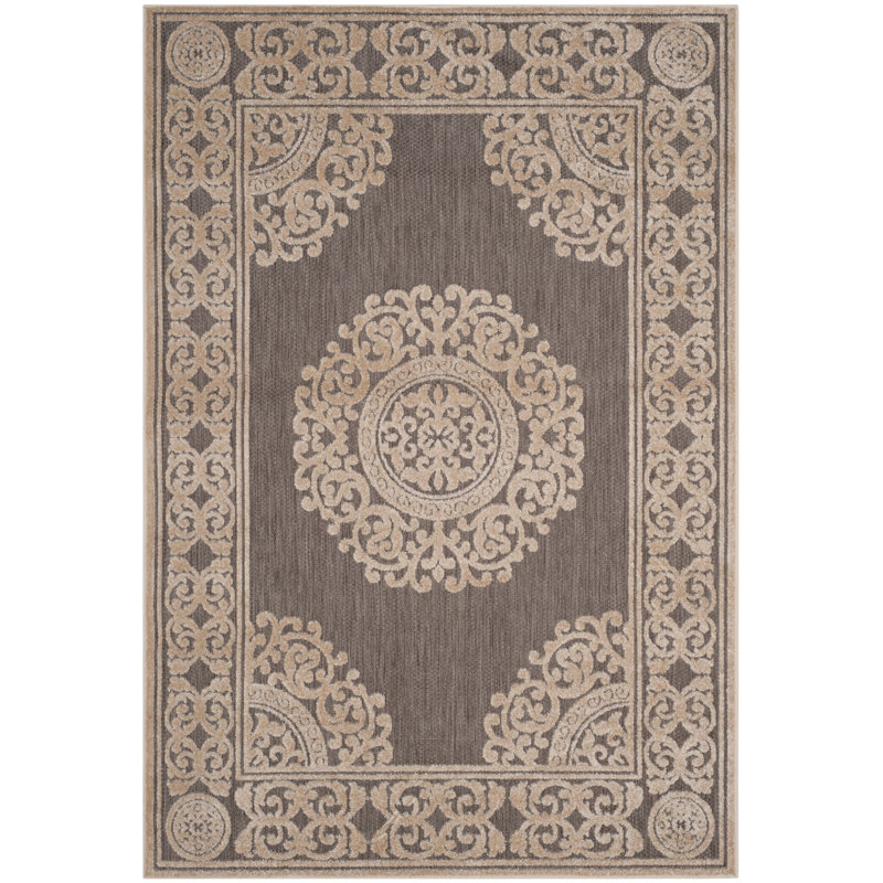 Tapis oriental taupe Parsons, Rectangle 6 pi 7 po x 9 pi 6 po