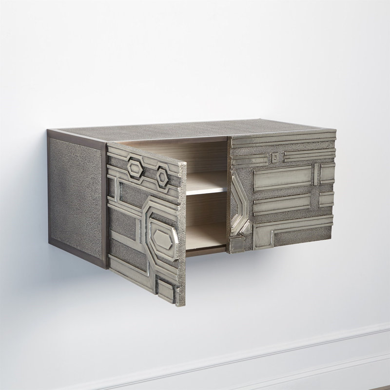 Abstract Block Cabinet-Left-Silver