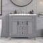 Meuble-lavabo 36 po avec lavabo supérieur, armoire de rangement moderne, 2 portes à fermeture douce + 2 tiroirs, lavabo simple