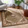 Denzel  Medallion Kashan Green Traditional Rug
