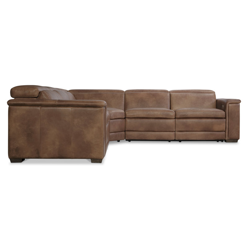 3-Piece Lioni Leather Power Motion Sectional
