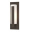 Vertical Bar Fluted Clear Glass 1-Bulb Outdoor Flush Mount-96129119-96129128