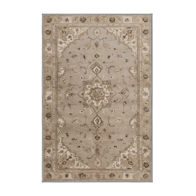 Machine Washable Tabriz Grey Area Rug