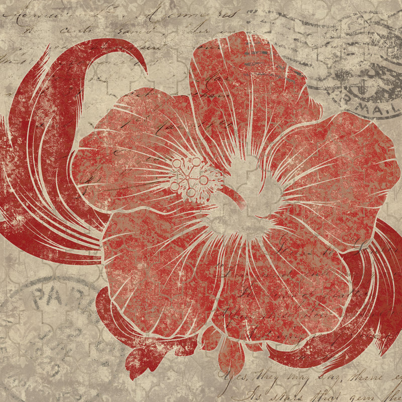 Hibiscus - Wrapped Canvas Painting, 91cm H x 91cm W x 3.8cm D