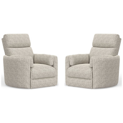 Bre 40" Wide Power Swivel Glider Recliner Two Pack