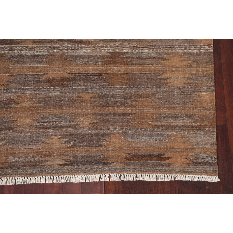 Natural Dye Kilim Flat-Weave Area Rug 5x7