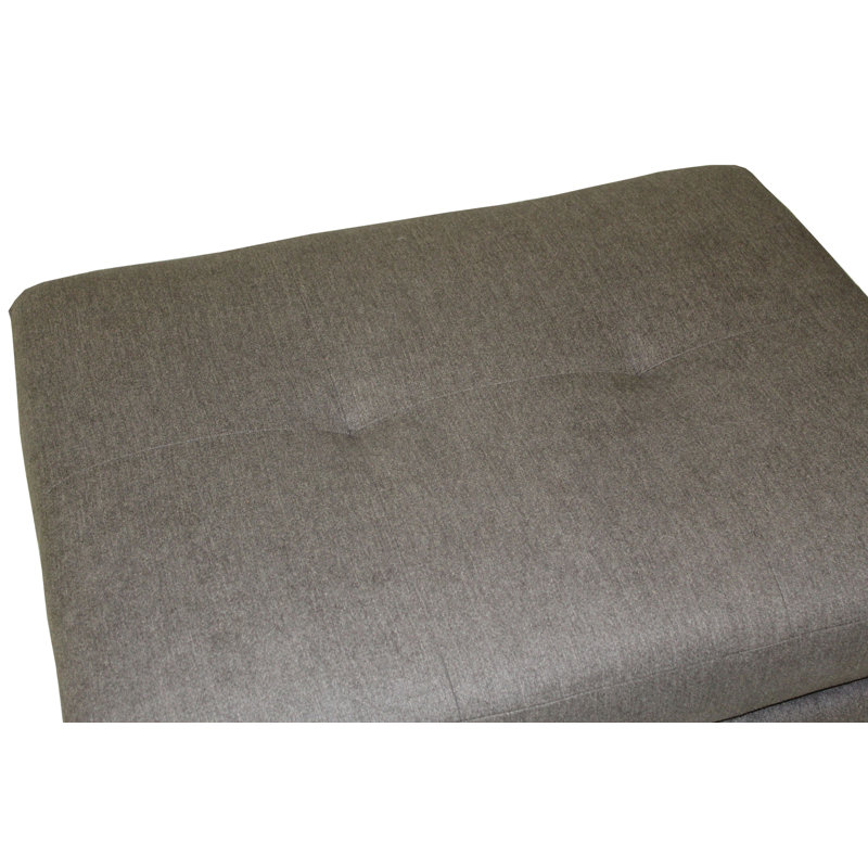 Drita Upholstered Ottoman, Dark Gray