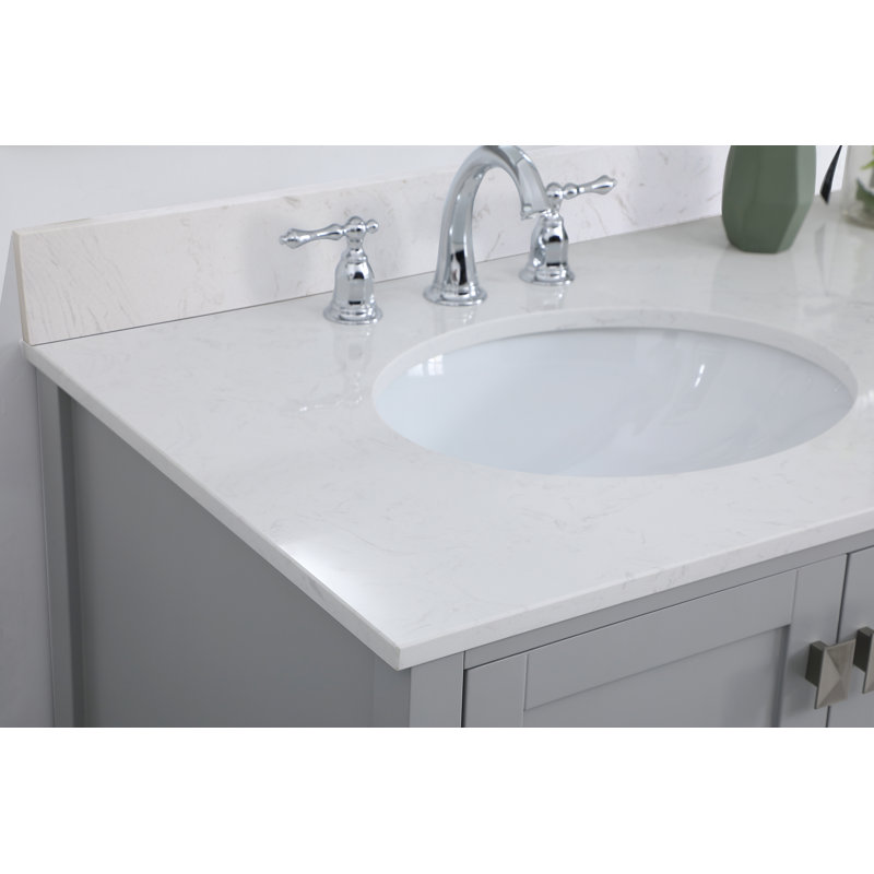 Ensemble de meuble-lavabo simple 42 po Irene, Gris