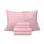  Ensemble de draps 100% coton percale frais et frais (4 pièces)-1379065359-1379065586