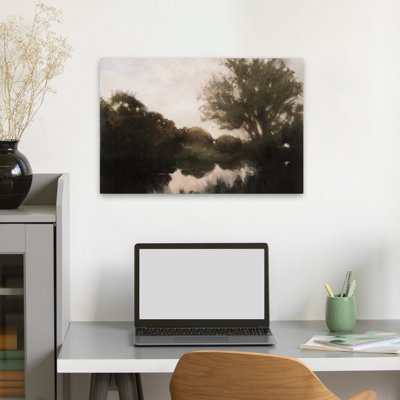 Breaking Dawn Dark Contemporary Black Gray Landscape Brown Dark