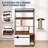Multi-Functional Wood Cat Litter Box Enclosure, 4-Tier Shelf & Scratch Post, Vintage Brown