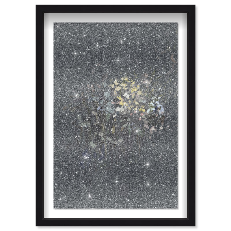 Midnight Flowers Print by Oliver Gal, 17.5"H x 25.5"W, Black Shadowbox