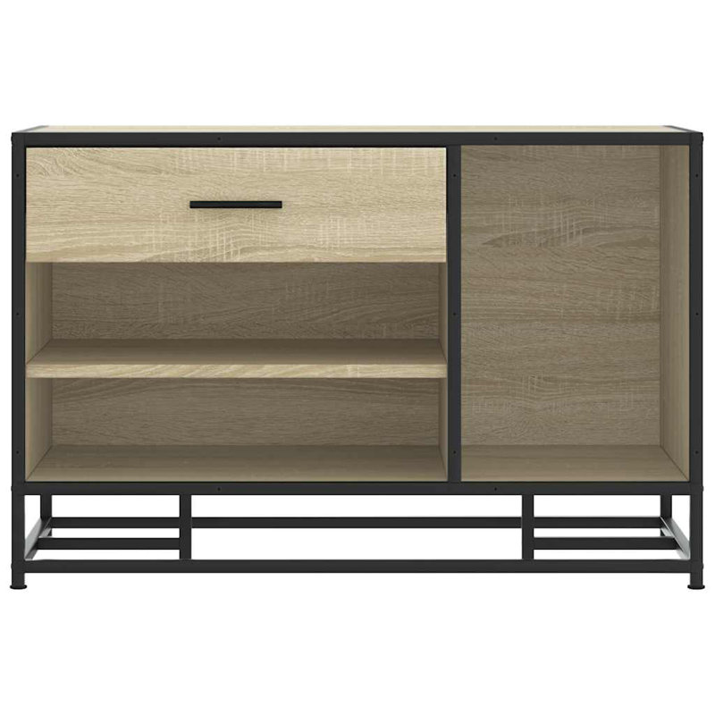 4 Pair Shoe Storage Bench, Sonoma Oak