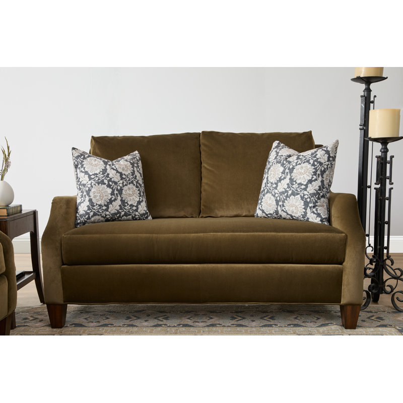 Gianna Bench Loveseat, Green Polyester, No