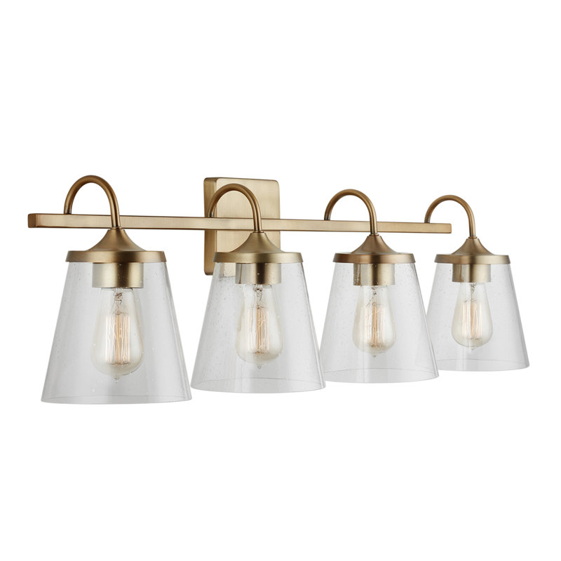Dimmable Vanity Light, Aged Brass, 4