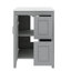 Meuble-lavabo moderne de 24 po avec lavabo en céramique, meuble-lavabo encastré et porte à 2 tiroirs-903093958