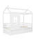 Lit simple en bois avec lit gigogne simple (blanc)