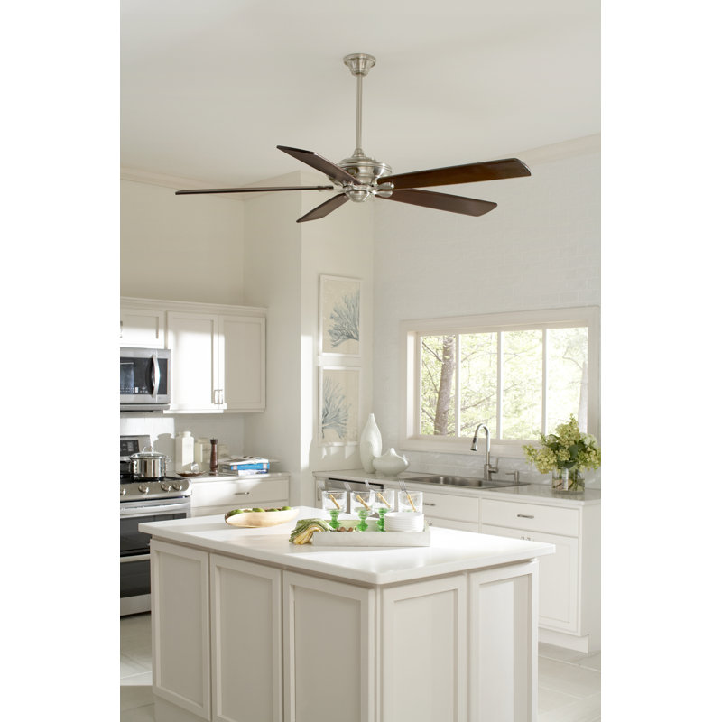 Ventilateur de plafond d'intérieur myFanimation 54 po avec télécommande - Nickel brossé, Nickel brossé