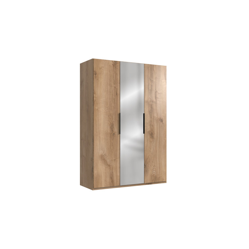 Guardino 3 Door Wardrobe, 236cm H x 150cm W x 58cm D, Plank Oak