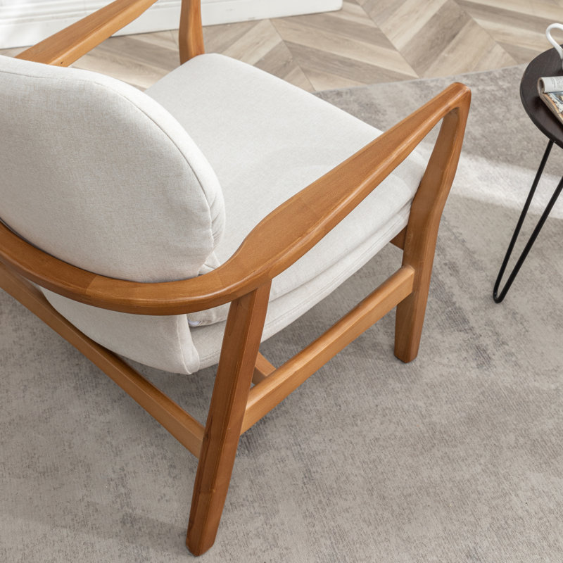 Fauteuil Kornelijus, Mélange de lin beige