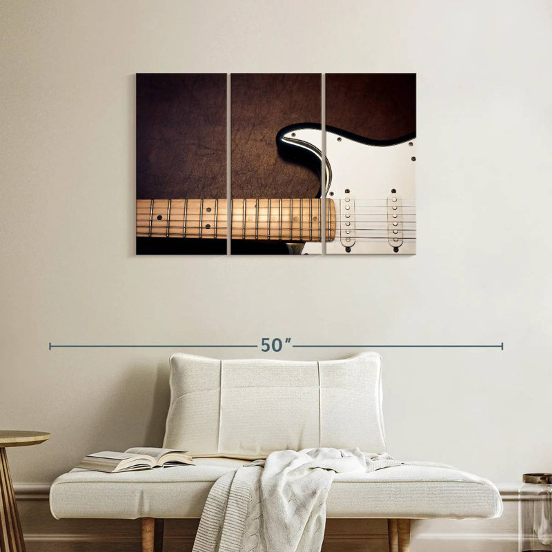 Guitare électrique blanche Abarca, H 24 po x l 38 po