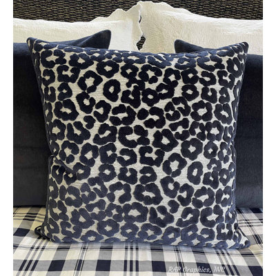 Samarkand Hamilton Reversible Navy Blue Pillow