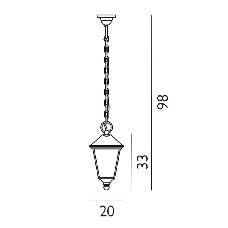 Holborne 1 - Light Black Lantern Pendant, 41" H x 29" W x 21" D
