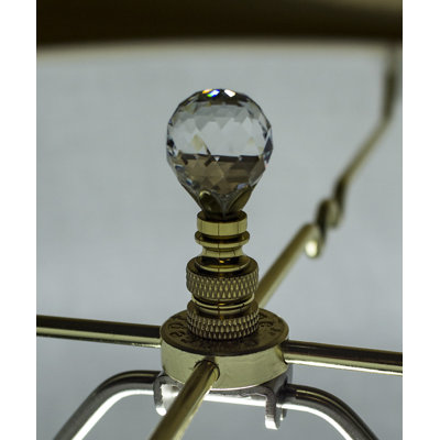 Stephanov Multi-Faceted Crystal Ball Lamp Finial