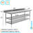 Stainless Steel Prep Table with 1.5" Backsplash and 2 Undershelves-90296792