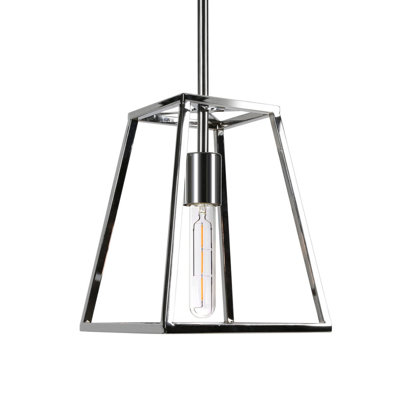 Chanton 1 - Light Lantern Pendant, Polished Nickel