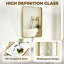 HOMCOM Rectangular Wall Mirror Elevated Aluminium Alloy Frame-51695638