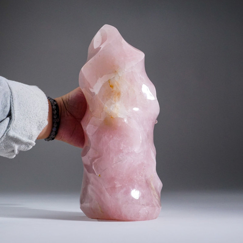 Polished Rose Quartz Flame Freeform from Brazil (11.6 Lbs)