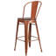 Tabouret de bar ou de comptoir en métal Marian avec dossier et siège en bois Marian-2048051852-2101696441-2127243145