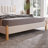 Linen Piano Key Headboard King Bed Frame With Solid Wood Legs, No Box Spring Needed, Beige-28691559-28691552