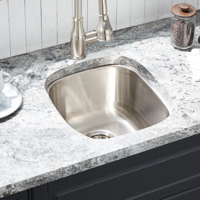 Calverton Signature Hardware 18" Stainless Steel Undermount Prep Sink