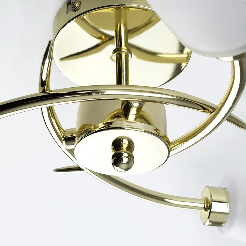 Saniya Glass Semi Flush Mount, No, Polished Chrome