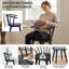 Chaise avec accoudoirs en bois massif Majidah