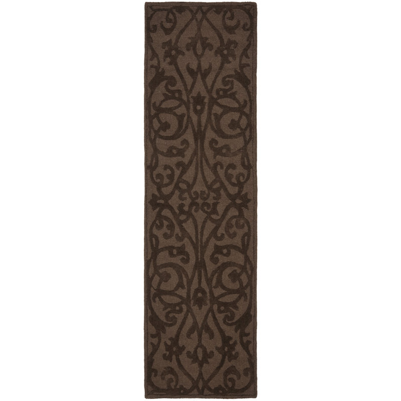 Soukup Hand Loomed Wool Floral Rug, Runner 2'3" x 12'