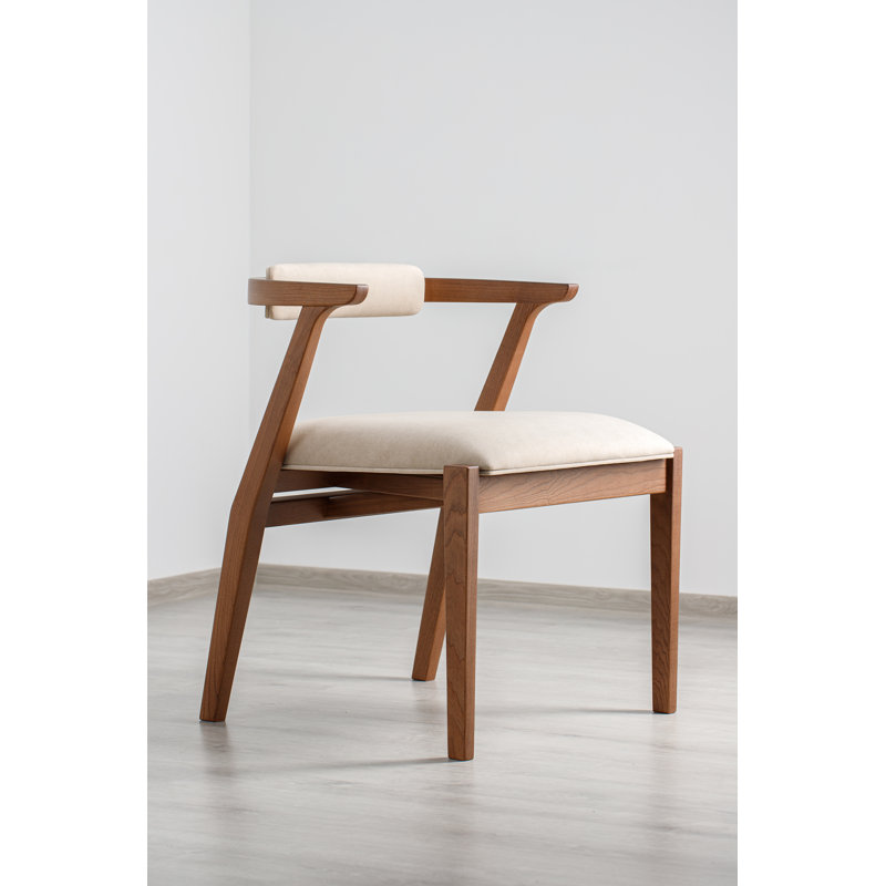 Ellis Dining Chair, Matte Brown, Beige