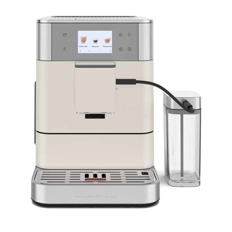 KitchenAid Fully Automatic Espresso Machine KF7 with Milk Attachment, KES8557PL, Porcelain White