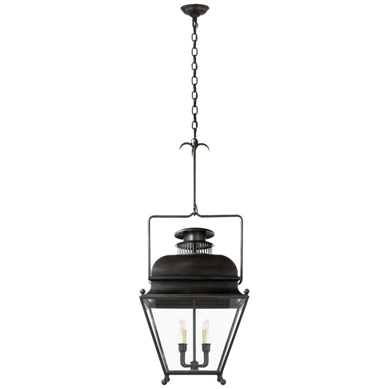 Chapman & Myers Holborn Lantern, Aged Iron, 45" H x 18.25" W x 18.25" D