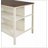 Solid Wood Rustic 45" Stationary Kitchen Island, Rubber Wood Butcher Block Dining Table Prep Table with 2 Open Shelves for Small Places