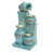 30.3'' H Modern Polyresin Outdoor Water Fountain with LED Lights, Decorative Jar Waterfall Fountain with Adjustable Flow