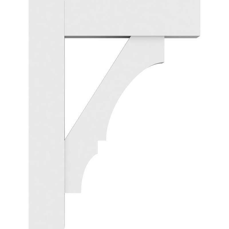 Support standard en uréthane Balboa 5 po x l 24 po x P 32 po avec extrémités en bloc, brun clair apprêté