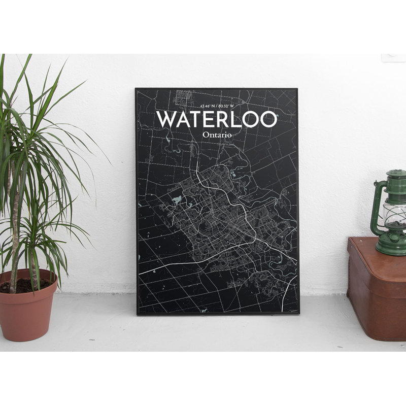 Waterloo City Map - No Frame Print, 43.2cm H x 27.9cm W