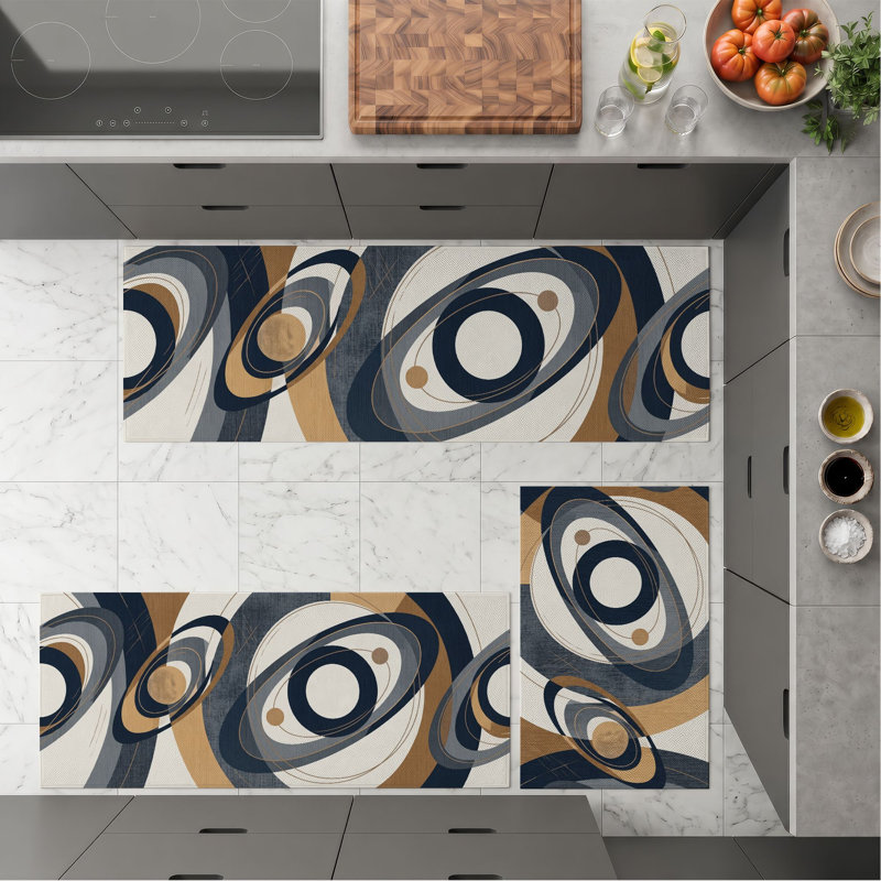 Tapis de cuisine lavables antidérapants Abstract Swirl