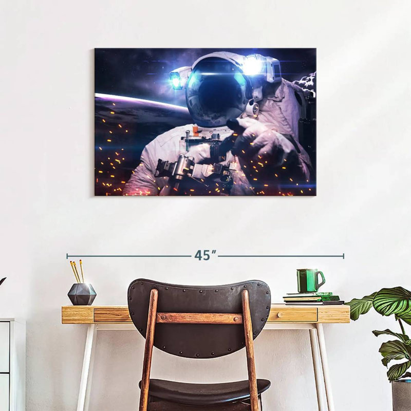 Oberle Glowing Astronaut, 24" H x 36" W
