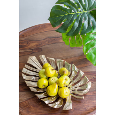 Distinctive Gold Leaf Wall Decoration, 18.9X13.4X1.4", Aluminum Craftsmanship Gorgeous Decorative, Made Of