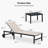 Reivo Outdoor Rust-Resistant Metal Chaise Lounge with Table-2013267798